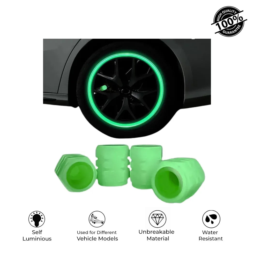 Universal Neon Glowing Caps For Cars for Safety n Style !!
