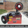 SOGO LONG NECK DOUBLE HEADED FAN - 360 ROTATION