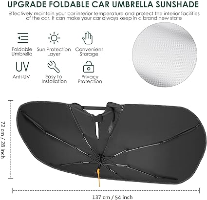 360° Rotation  Car Windshield Sun Shade Umbrella