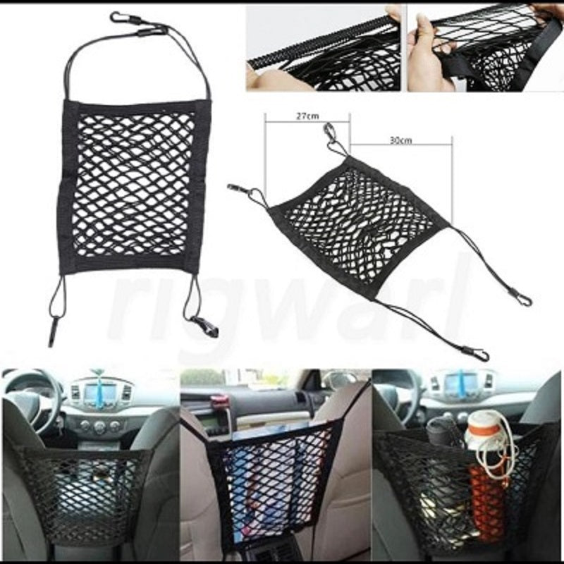 30*25cm Car Organizer Seat Back Storage Elastic Car Mesh Net Bag